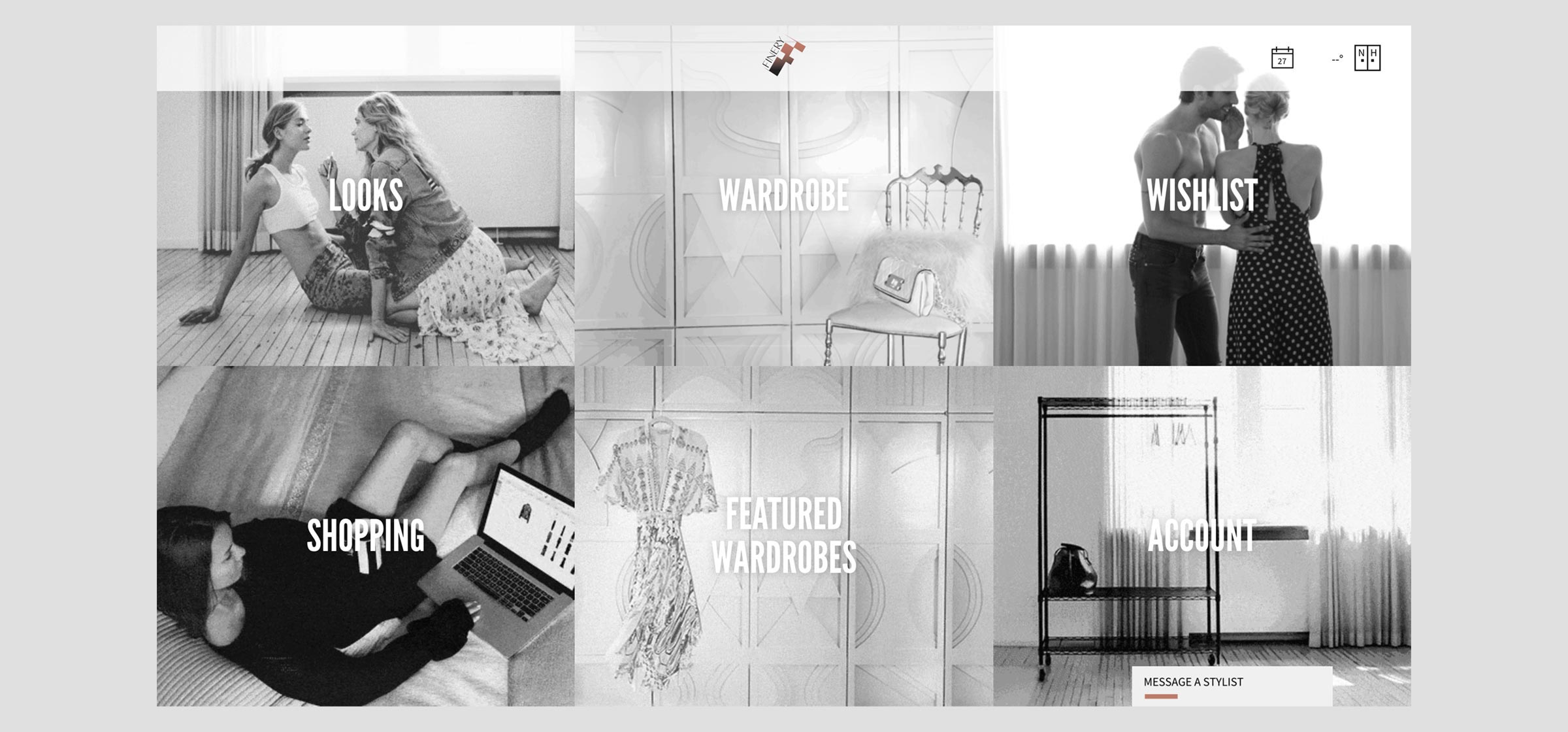 リニューアル前のFineryのダッシュボード