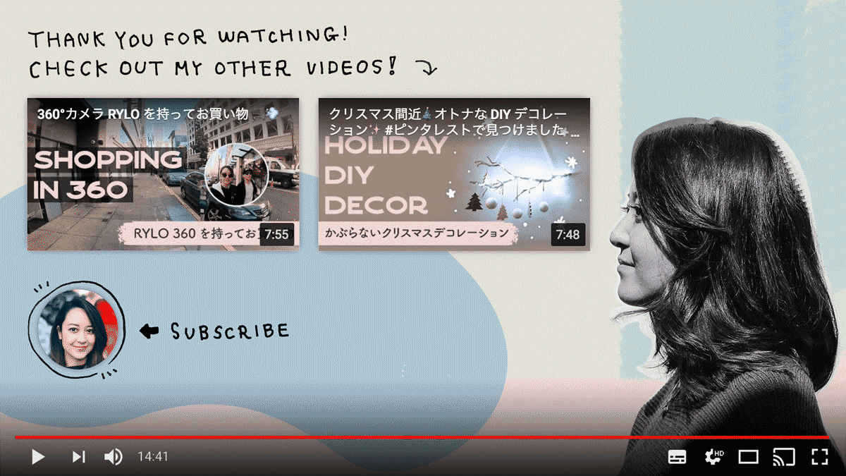 週末クリエイターのエンドカード 初期案